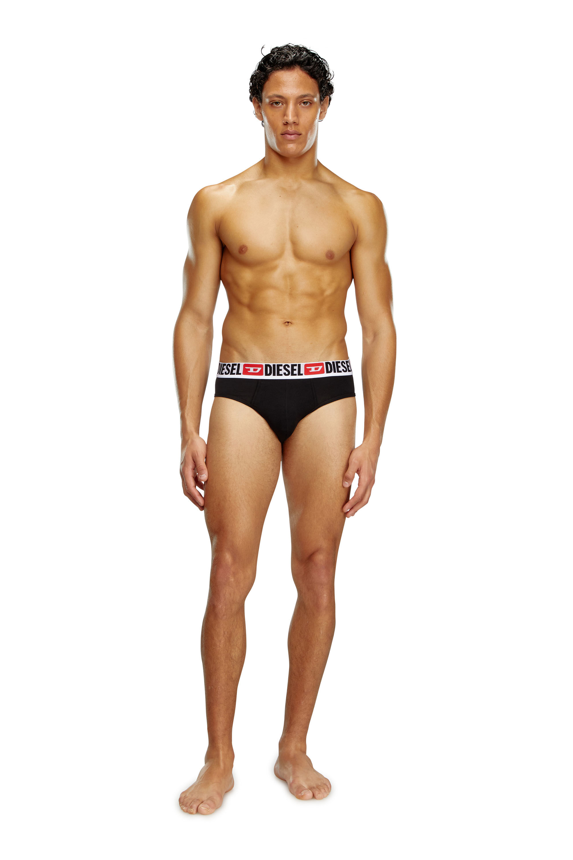 Diesel - UMBR-ANDRETHREEPACK, Herren Einfarbige Briefs im Dreierpack in Schwarz/Weiß - 1