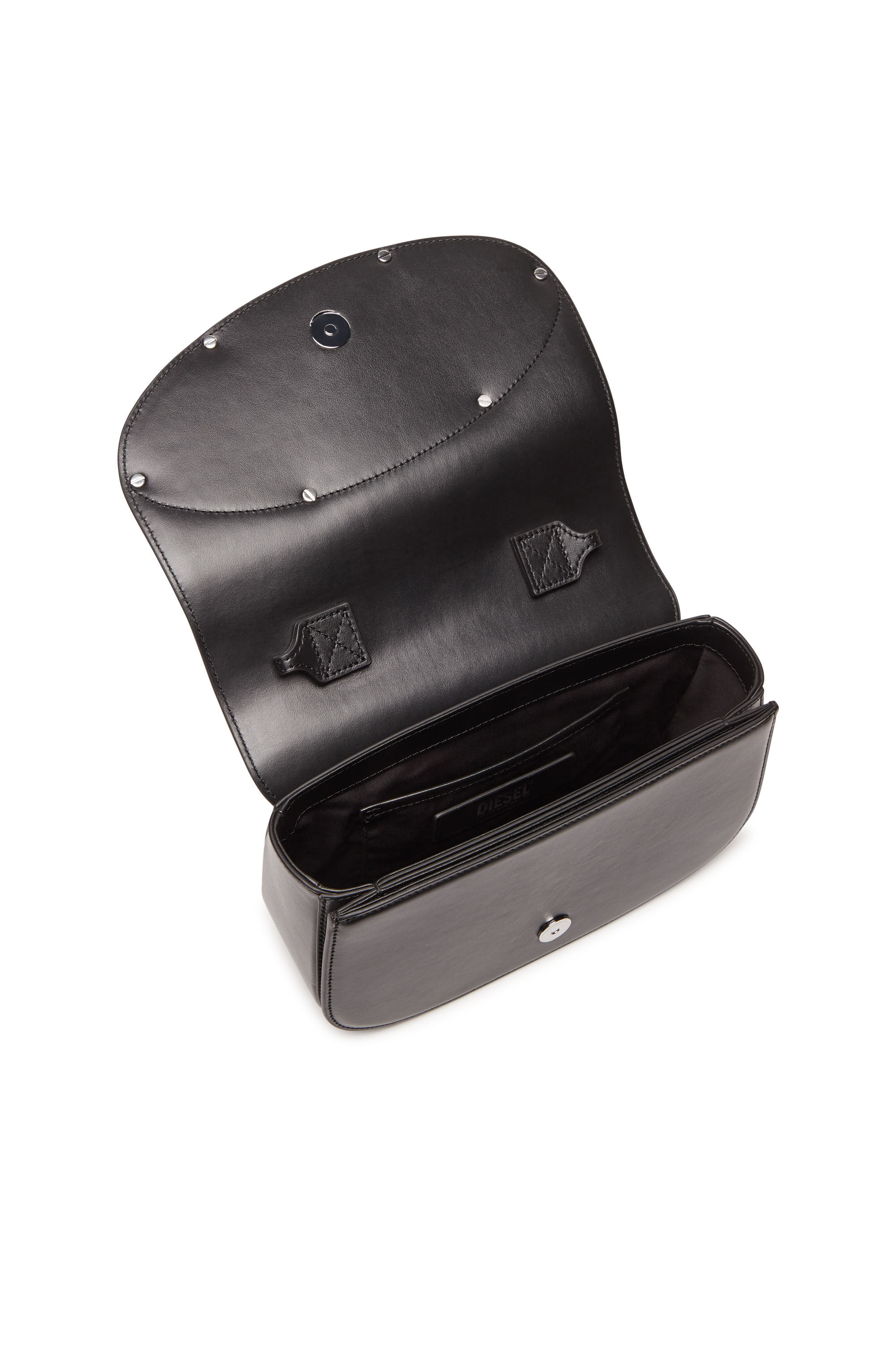 Diesel - 1DR M, Damen 1DR M-Ikonische Schultertasche aus Leder in Medium in Schwarz - 5