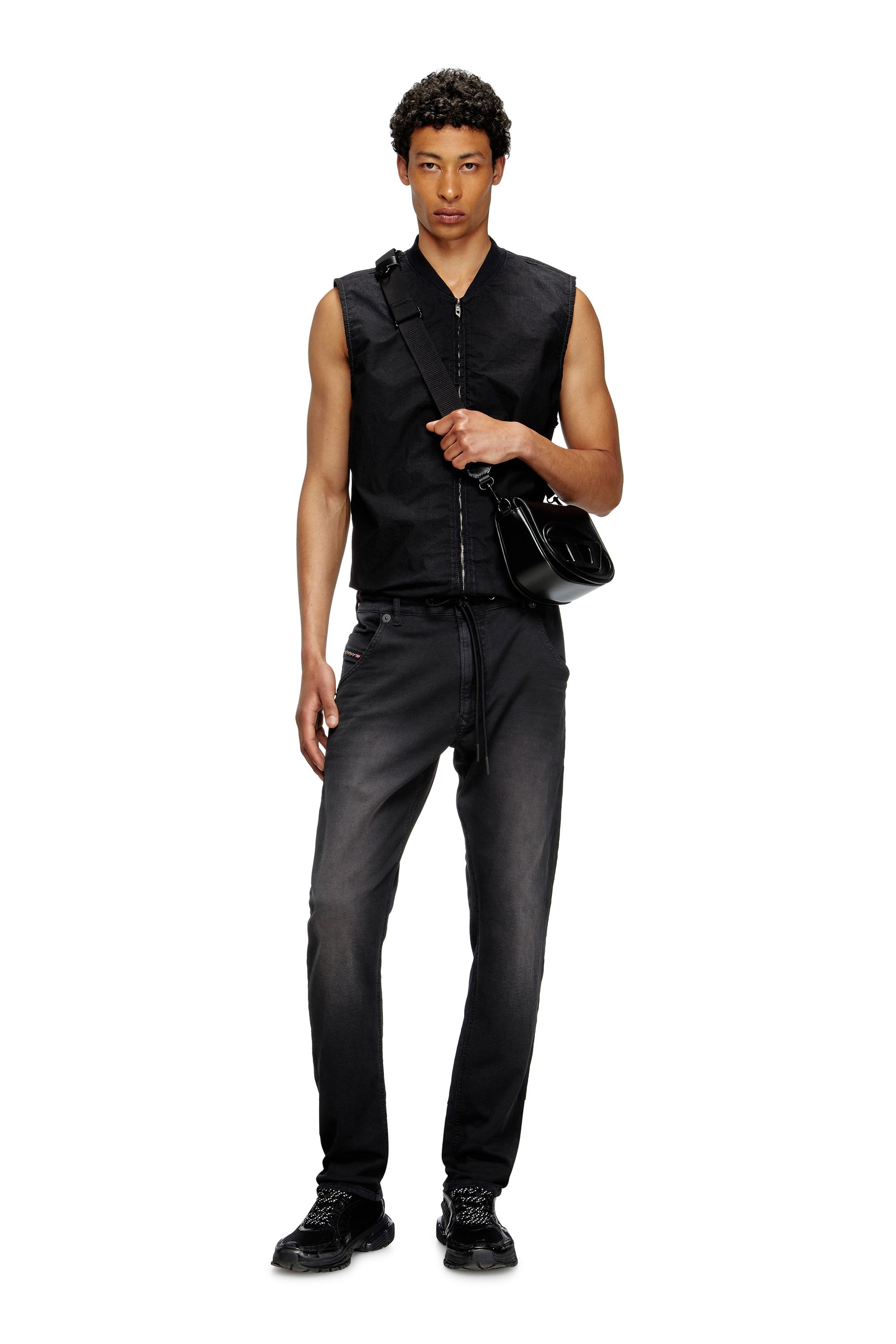 Diesel - Herren Regular 2032 D-Krooley Joggjeans® 0670M, Schwarz/Dunkelgrau - 2