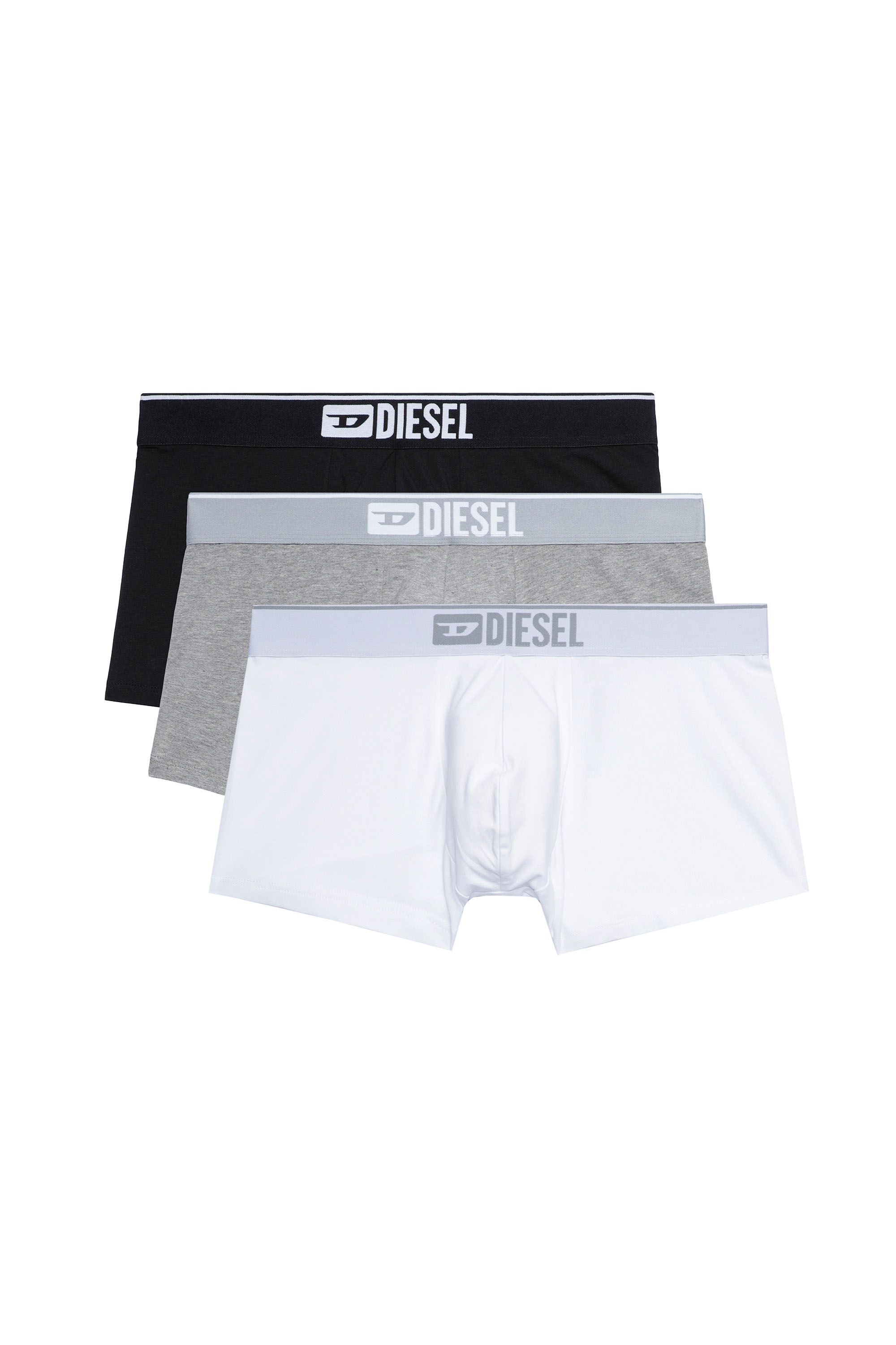 Diesel - UMBX-DAMIENTHREEPACK, Herren Einfarbige Retropants im Dreierpack in Weiss/Grau - 1