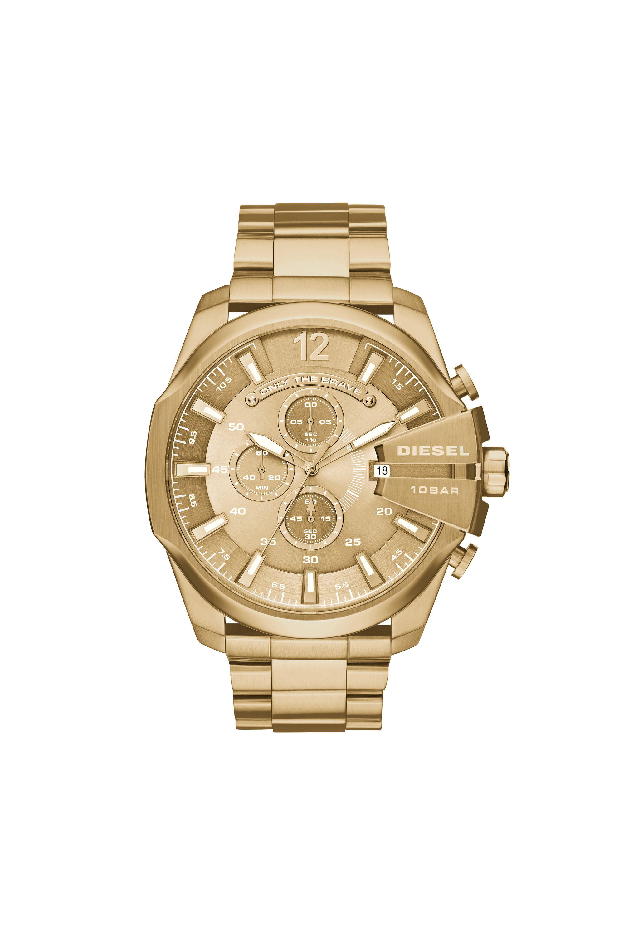 Diesel - DZ4360 MEGA CHIEF, Herren Mega Chief Uhr in goldfarbener Optik in Gold - 1