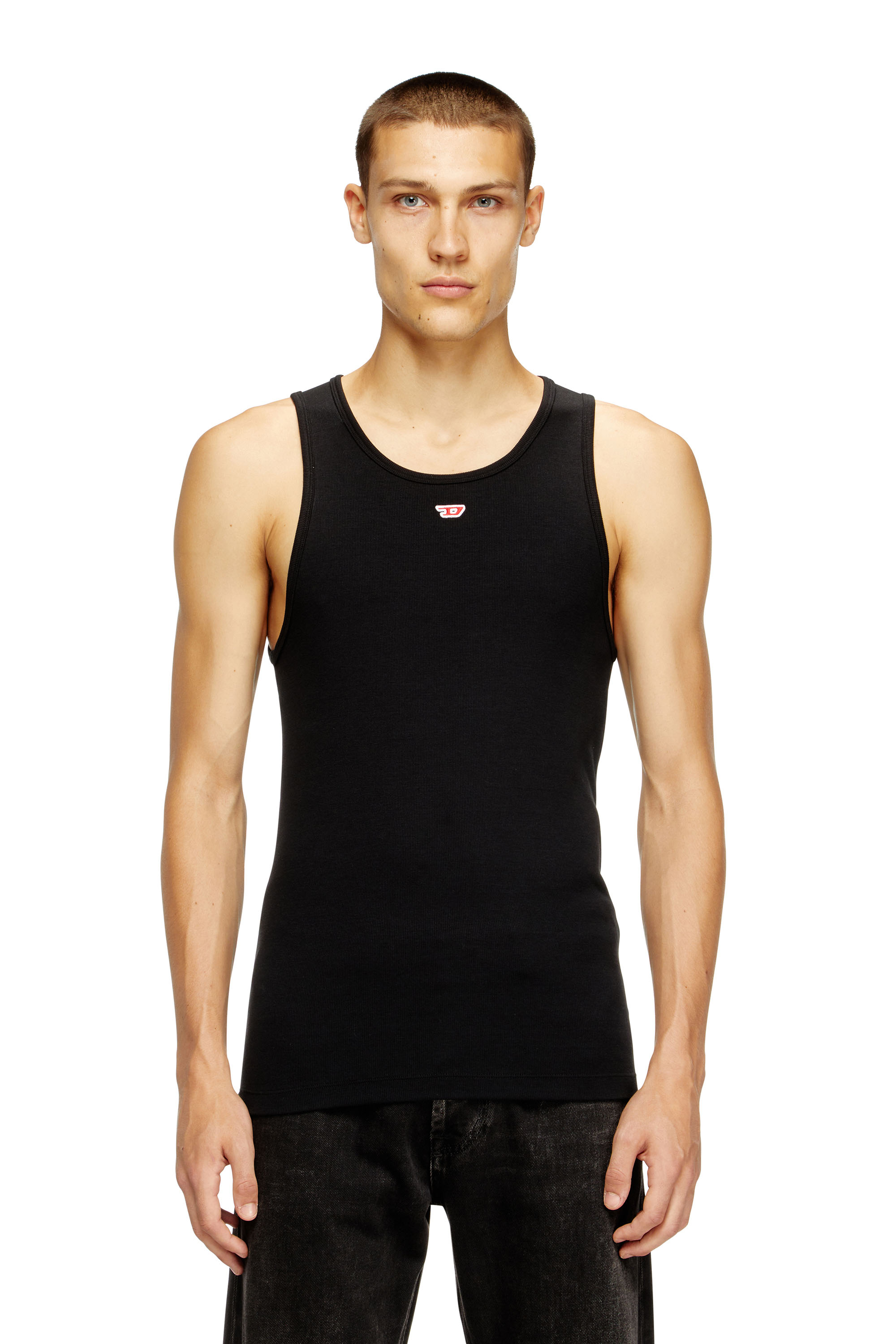 Diesel - T-LIFTY-D, Herren Tanktop mit Mini-D-Logo-Patch in Schwarz - 1