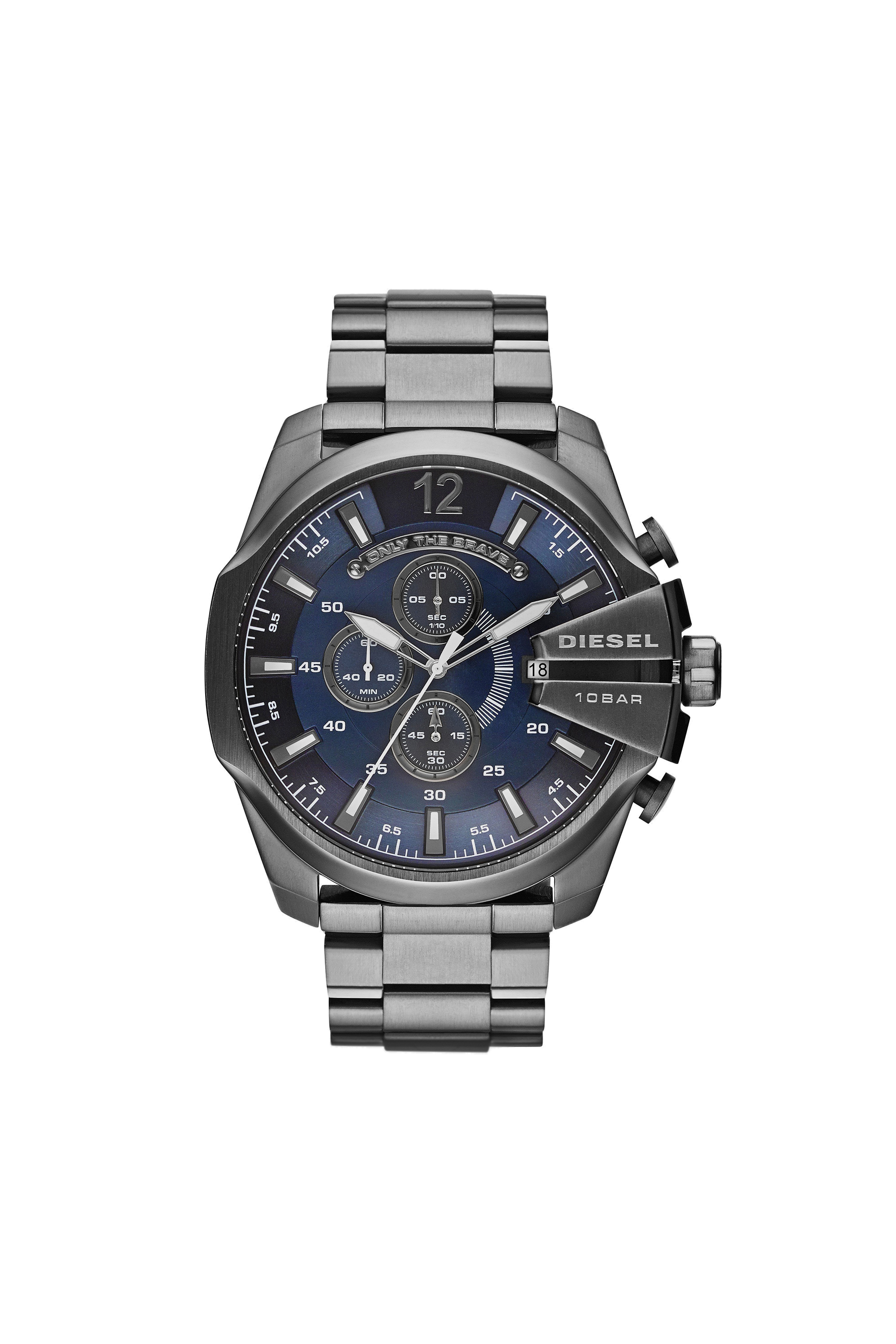 Diesel - DZ4329 MEGA CHIEF, Herren Mega Chief Uhr mit metallgrauen Beschichtung in Silber - 1